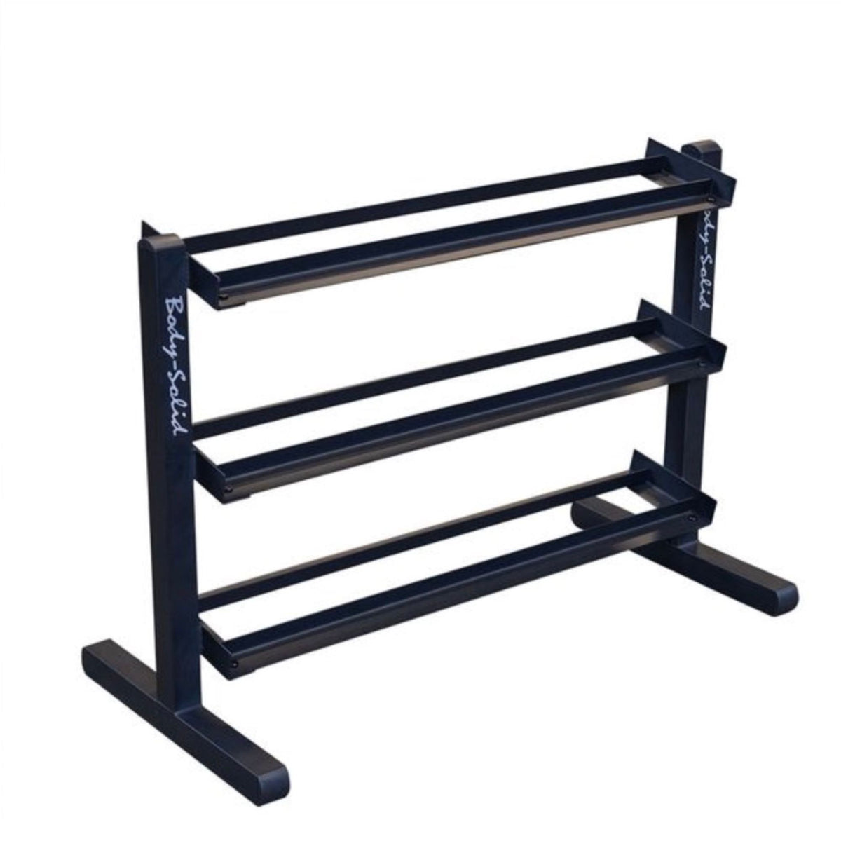 Black weight rack with 'Body-Solid' branding on a white background