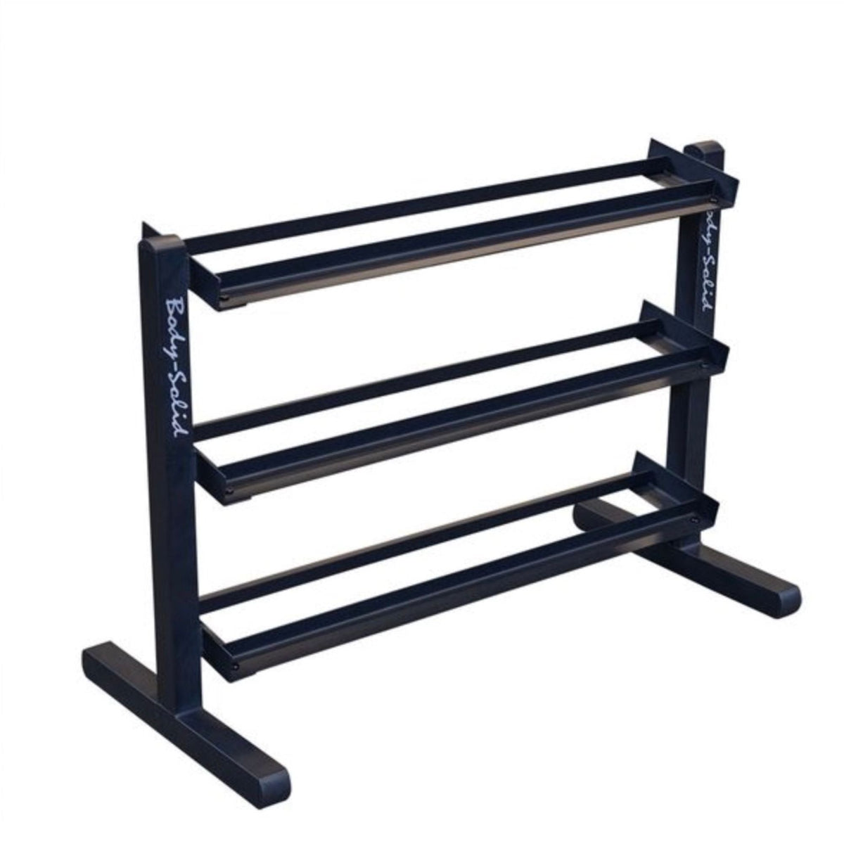 Black weight rack with 'Body-Solid' branding on a white background