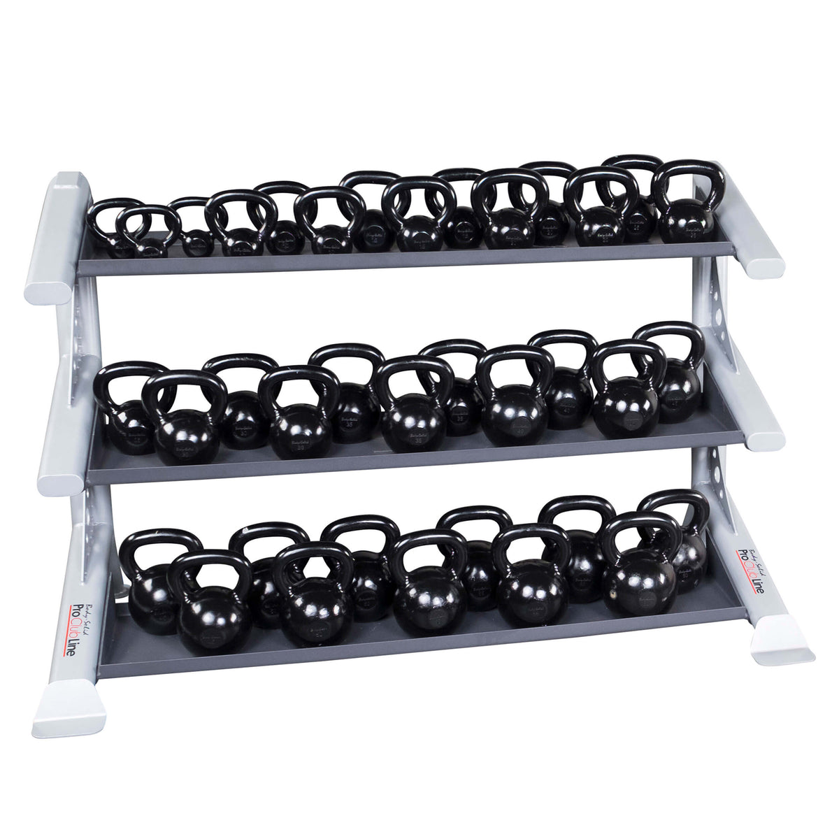 Body-Solid PCL SDKR 3 Tier Kettlebell Rack SDKR Black Kettlebell