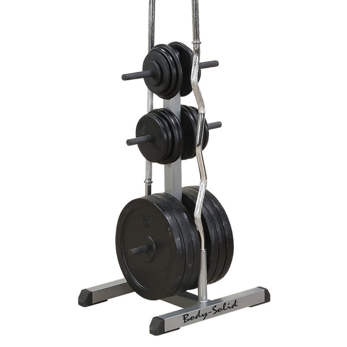 Body-Solid 6-Post Weight Tree and Bar Holder for Standard Weight Plates GSWT