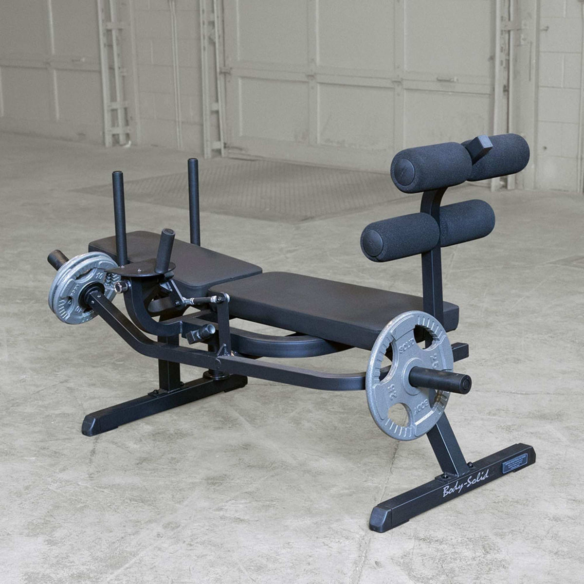 Body-Solid Ab Crunch Machine GAB100B with weight plates