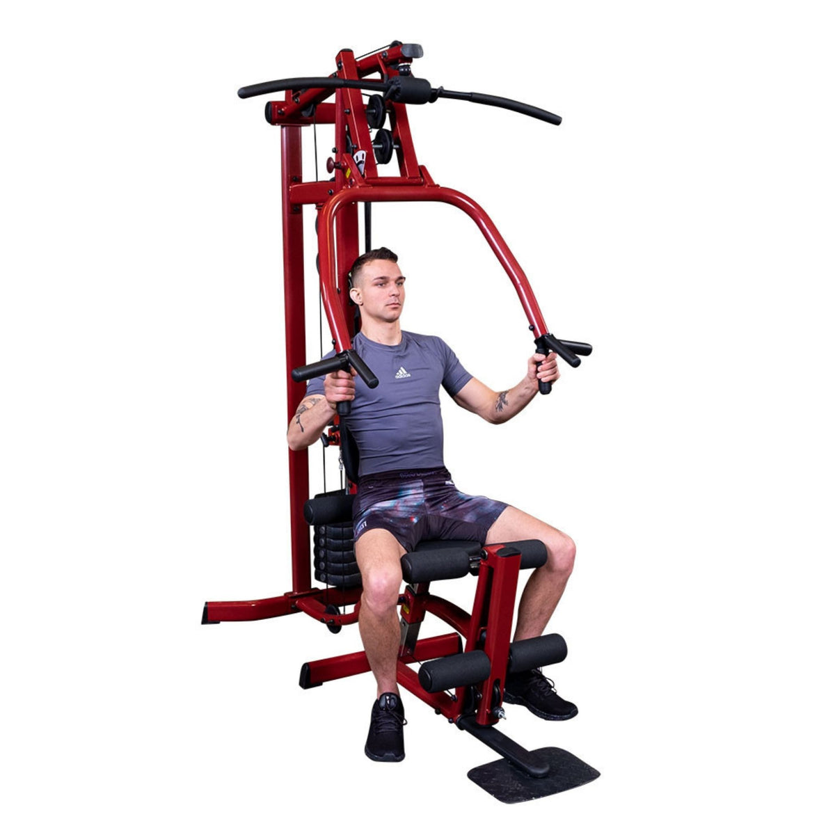 Body-Solid Best Fitness Multi-Station Gym BFMG30 Isolated shot of chest press exercise