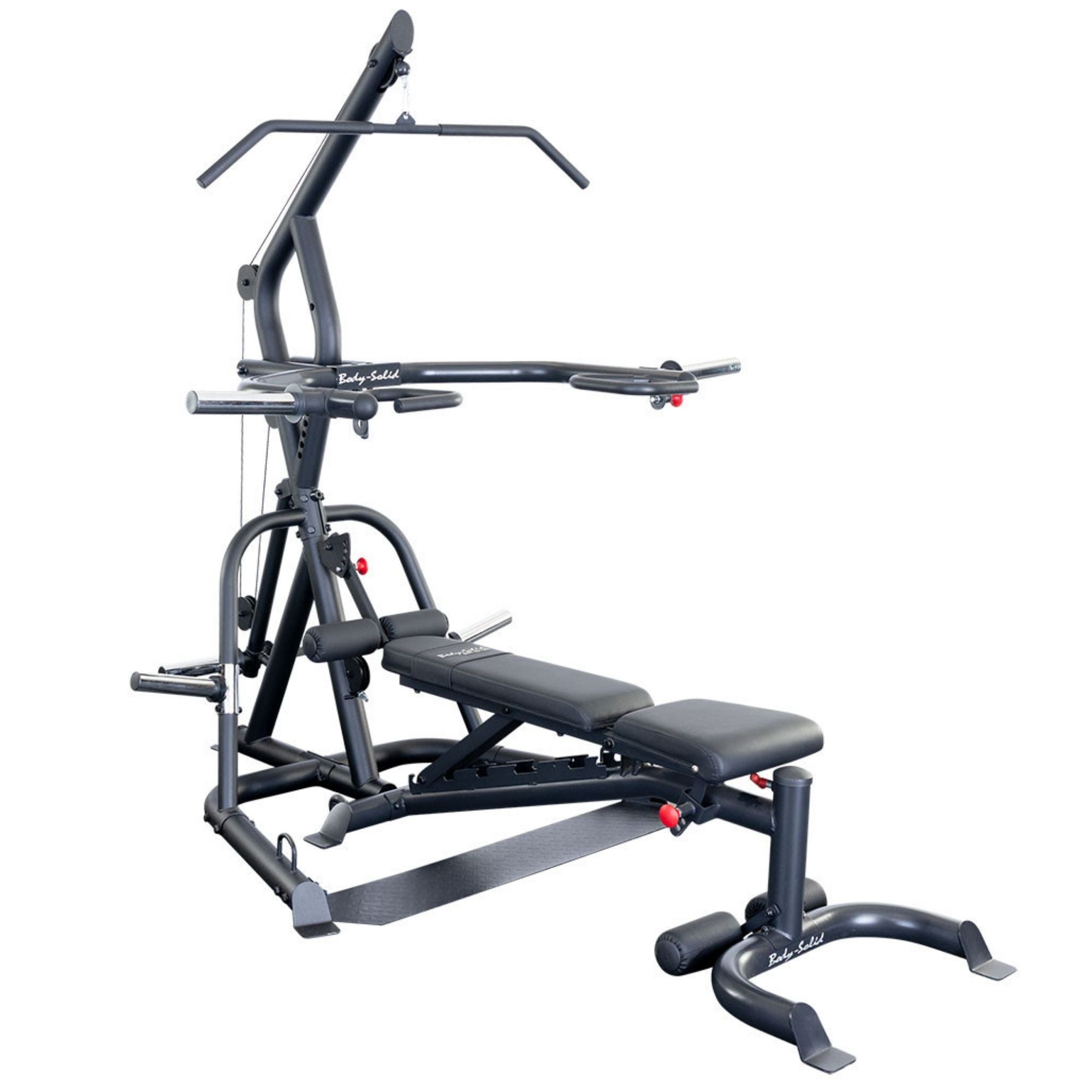 Body-Solid Corner Leverage Gym GLGS100P4 with adjustable bench for versatile workouts