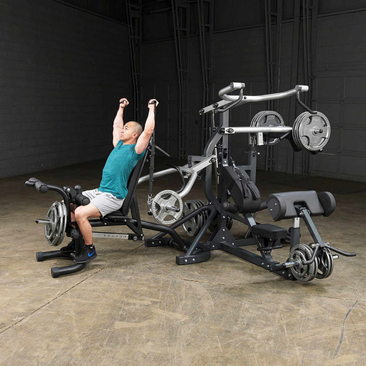 Body-Solid Free Weight Leverage Gym SBL460P4 Military Press