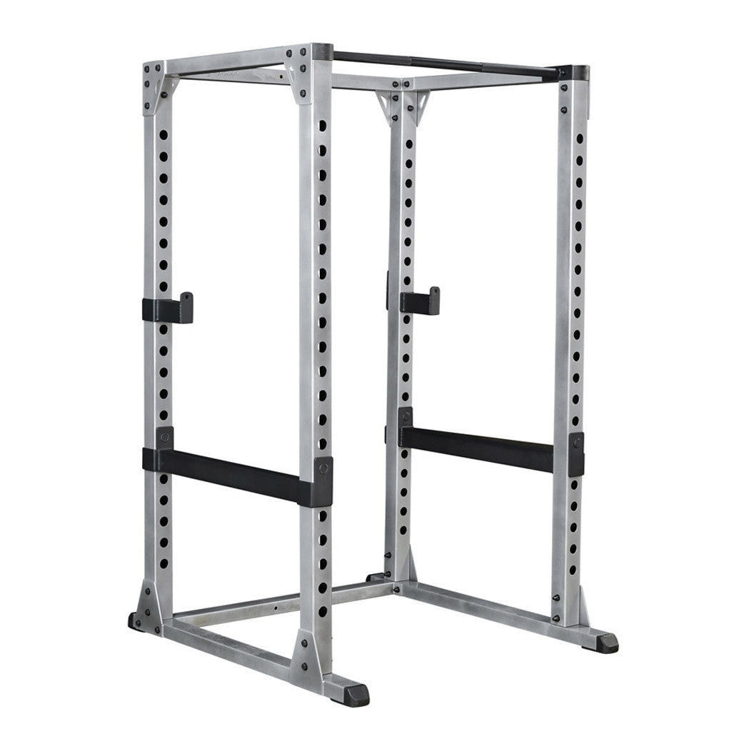 Silver power rack with black straps on a white background - Body-Solid GPR378