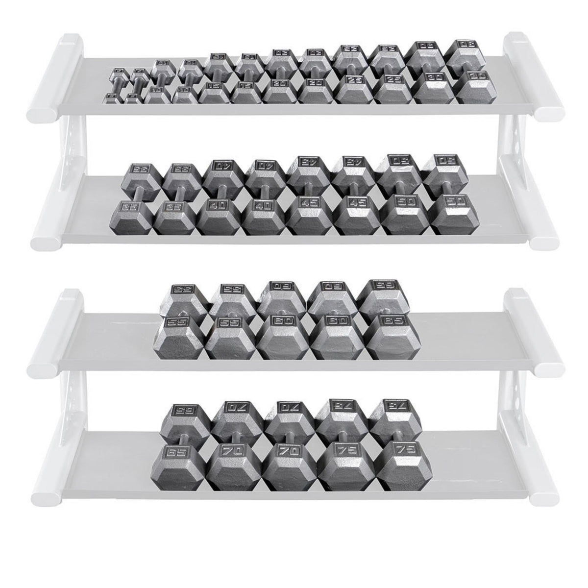 Body-Solid Iron Hex Dumbell Set 55-75lb SDS650
