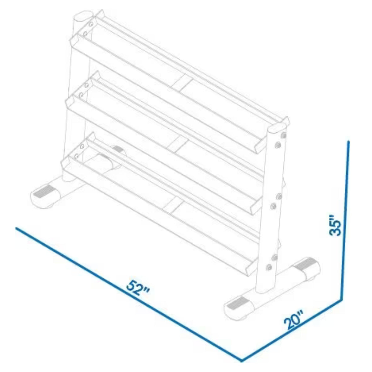 BodyKore 5-50LB DB RACK G241 Dimensions