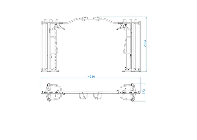 BodyKore Alliance Series Cable Crossover G502 Dimensions