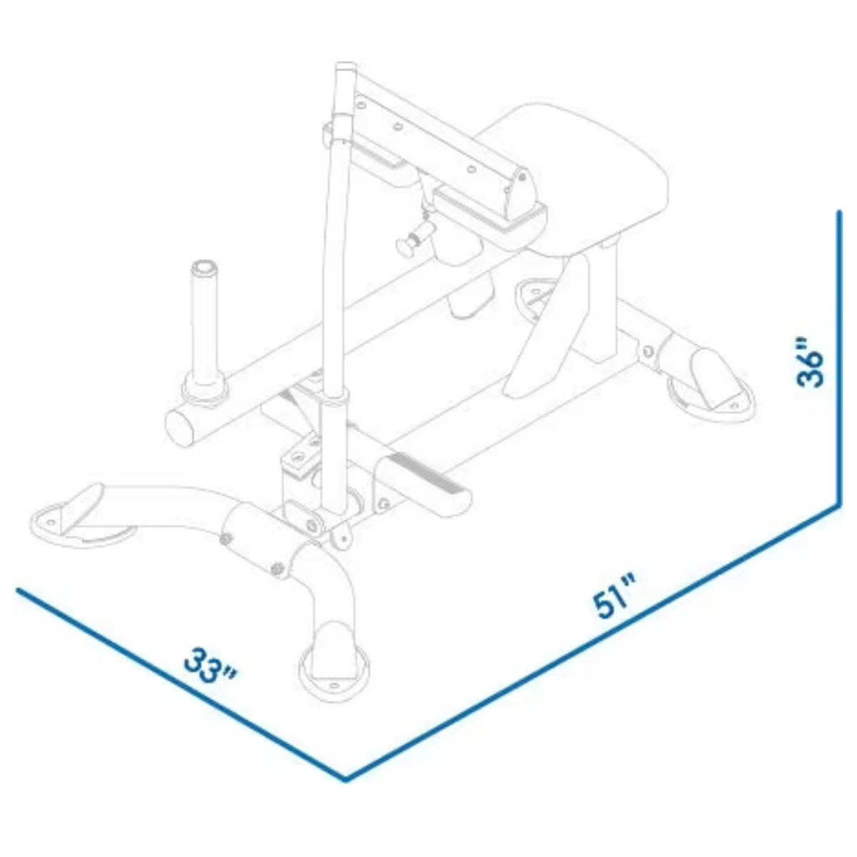 BodyKore Elite Series Calf Raise CF2172 Dimensions