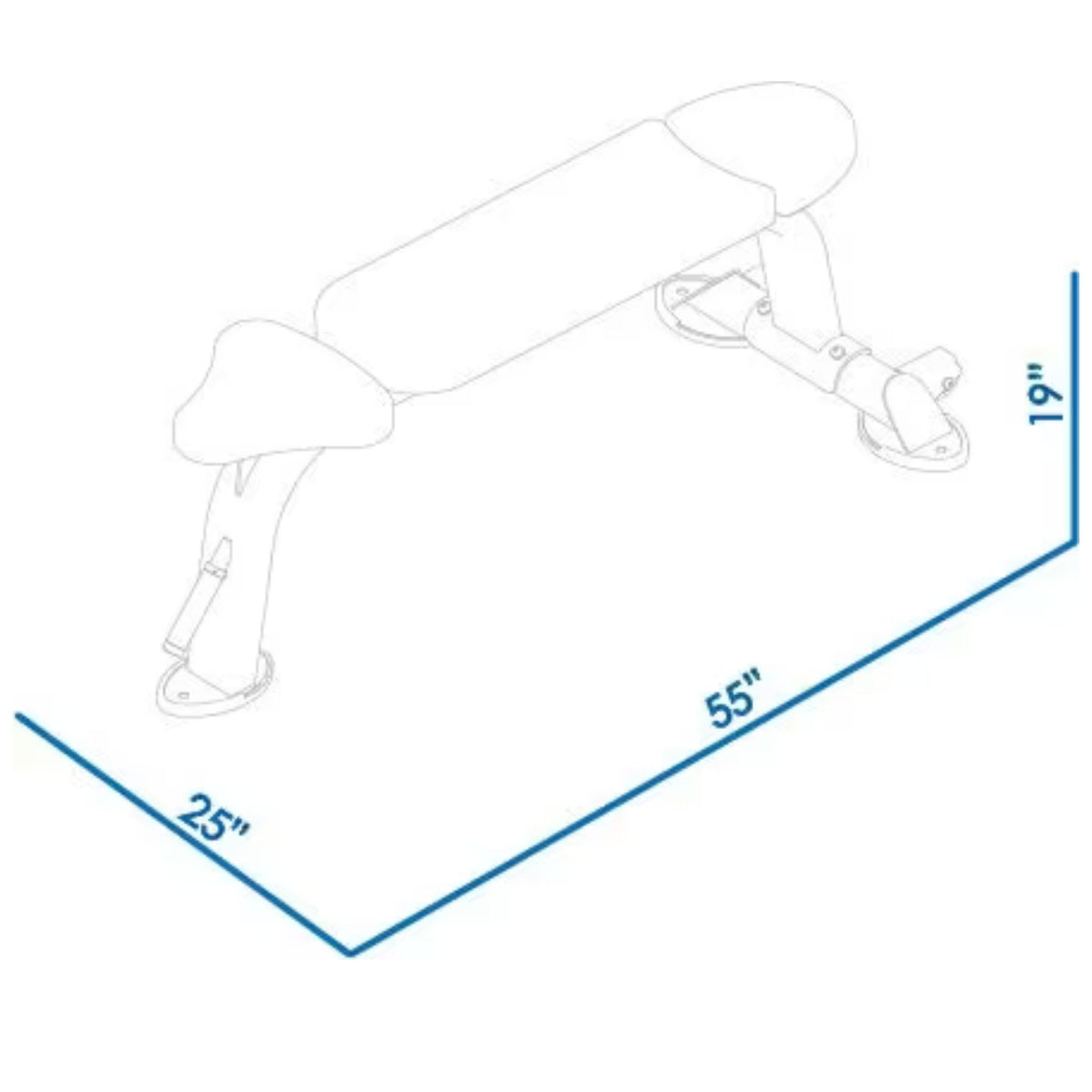BodyKore Flat Bench CF2101 Dimensions