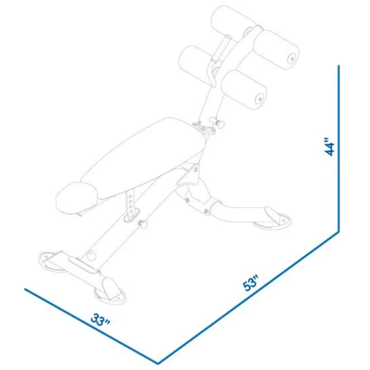 BodyKore Multi AB Bench CF2103 Dimensions