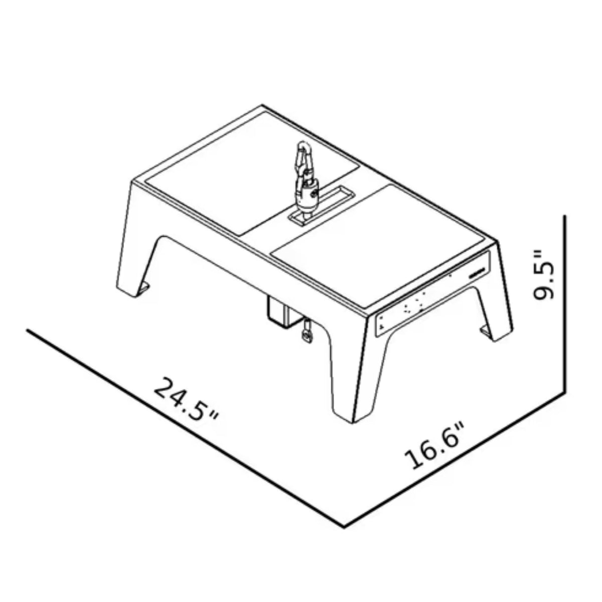 BodyKore Squat Box Belt Squat Platform MX1182 Dimensions