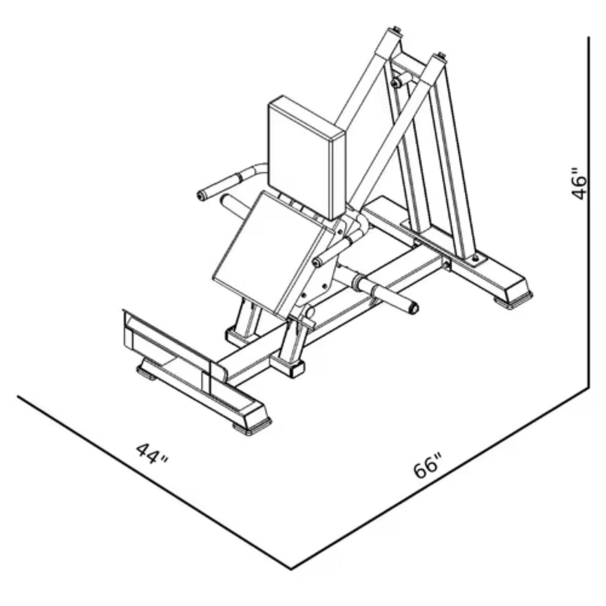 BodyKore Standing Calf Raise GR809 Dimensions