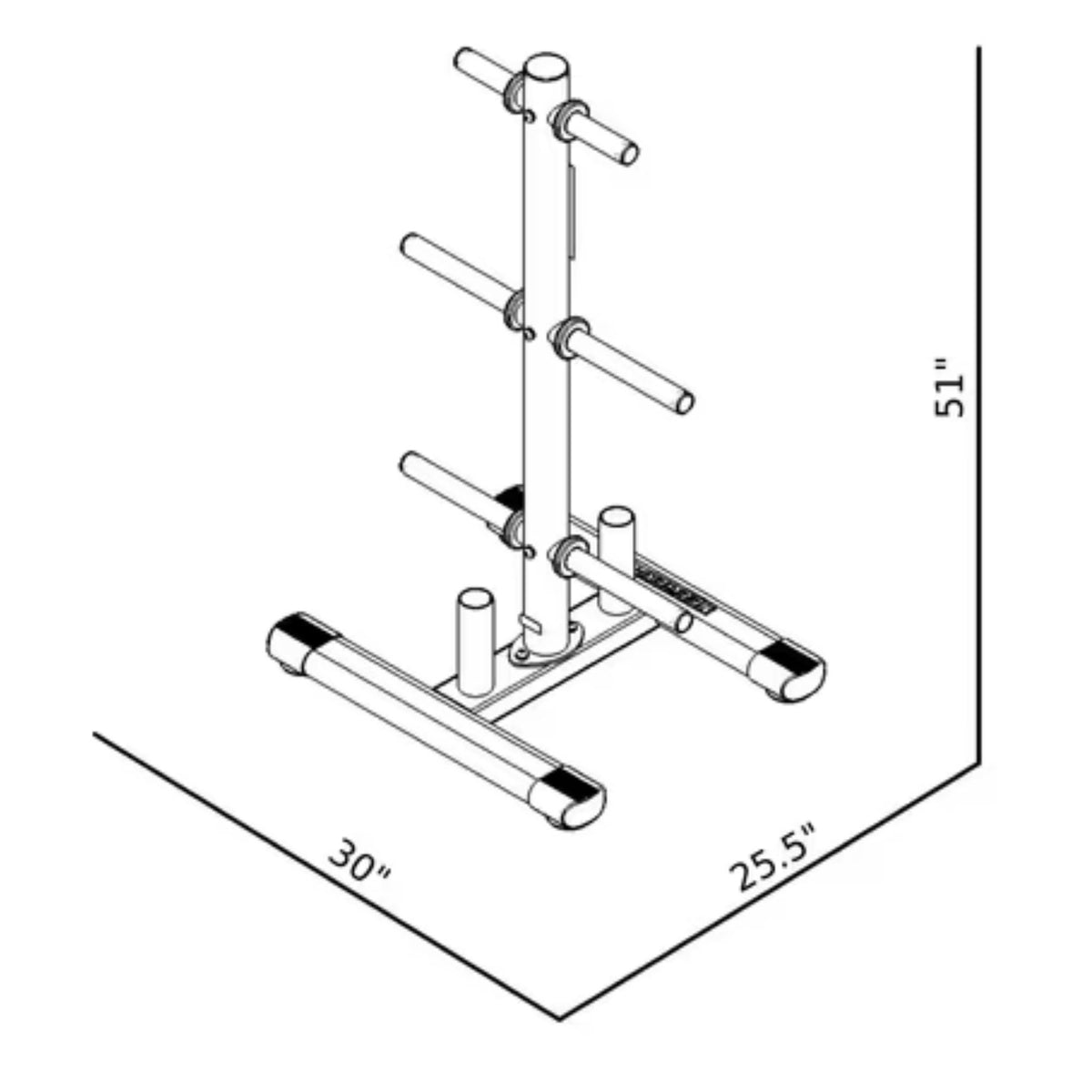 BodyKore Weight Plate Tree G234 Dimensions