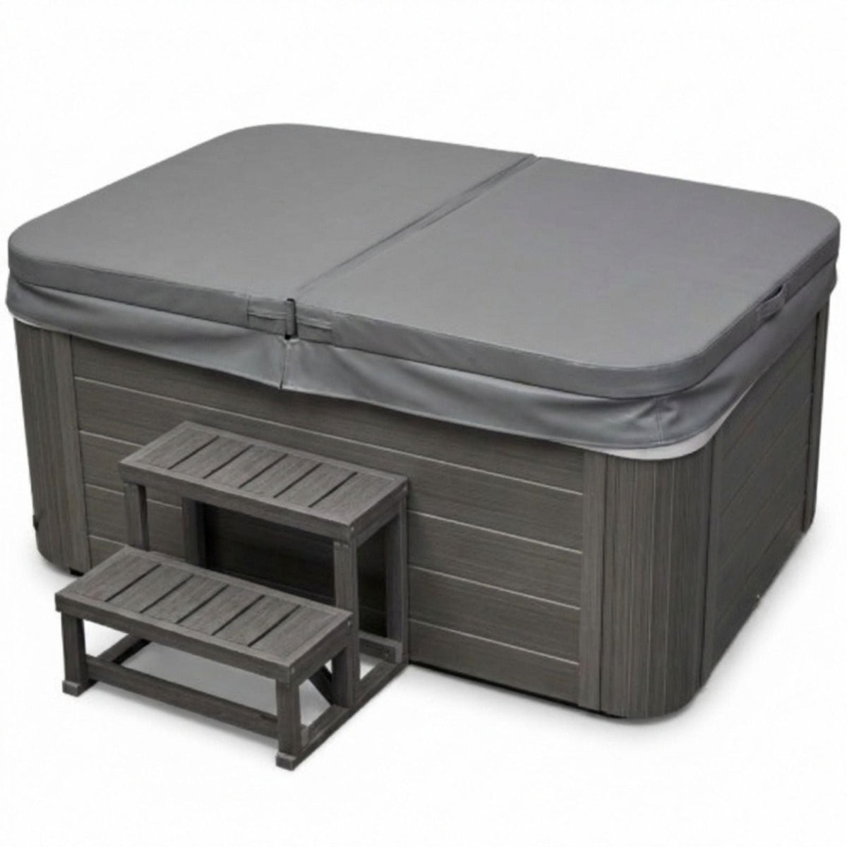Luxury Spas Allure 3-Person Hot Tub WS-7011 hot tub with fitted cover and steps