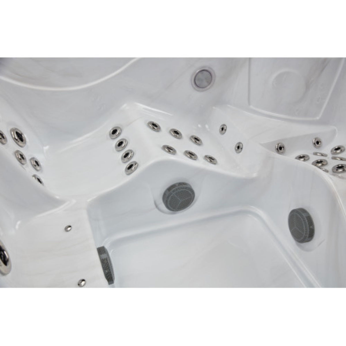 Luxury Spas Infinity 5-Person Hot Tub motor and heater and out through the jets