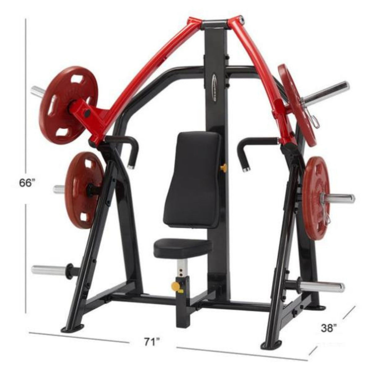 Steelflex Incline Chest Press PSIP Dimensions