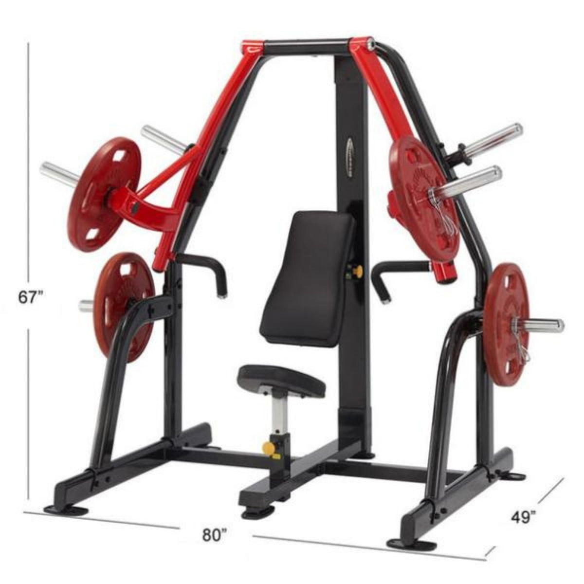 Steelflex PSDP Decline Chest Press Machine Dimensions