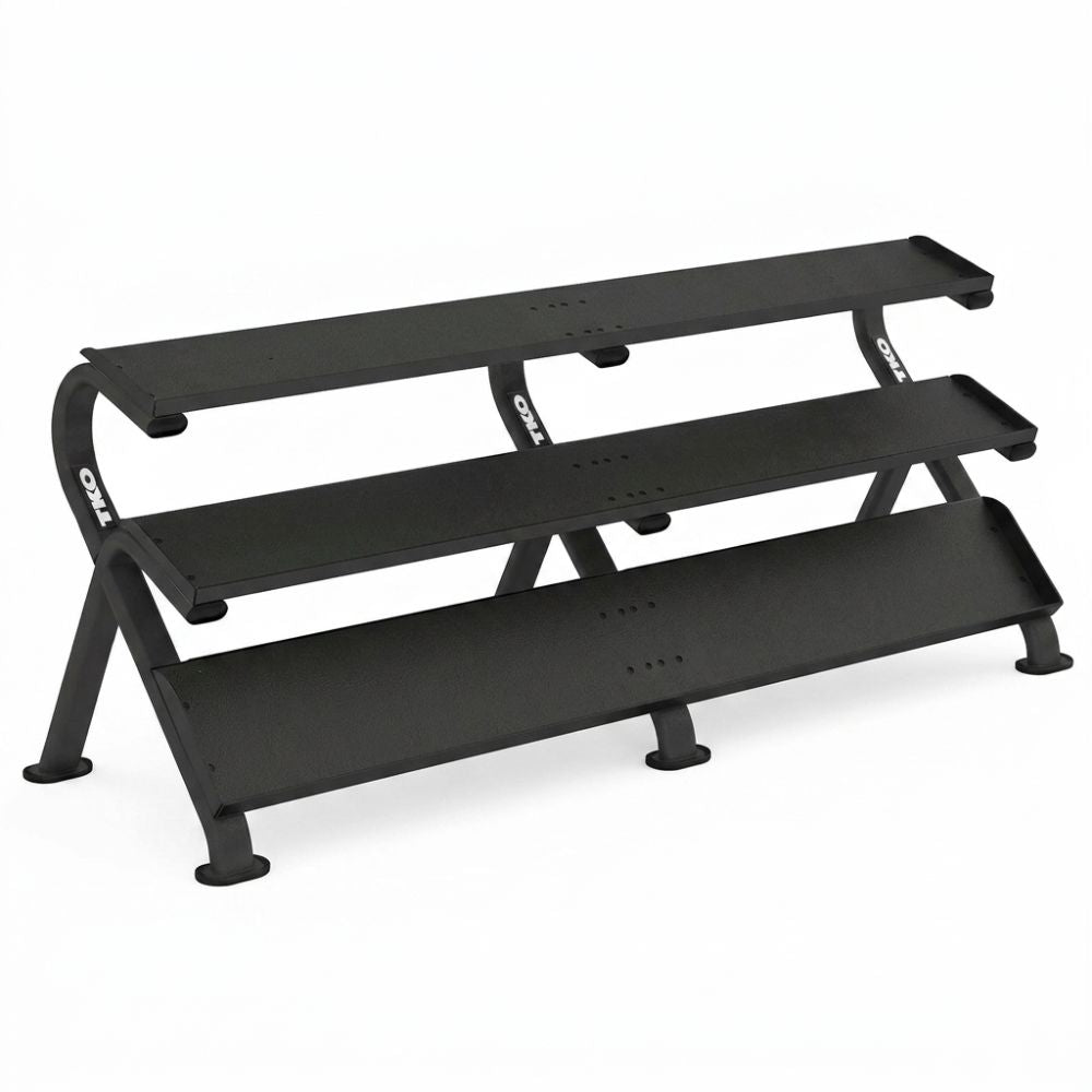 TKO 3-Tier Mega Rack 5-100 Black metal on a white background