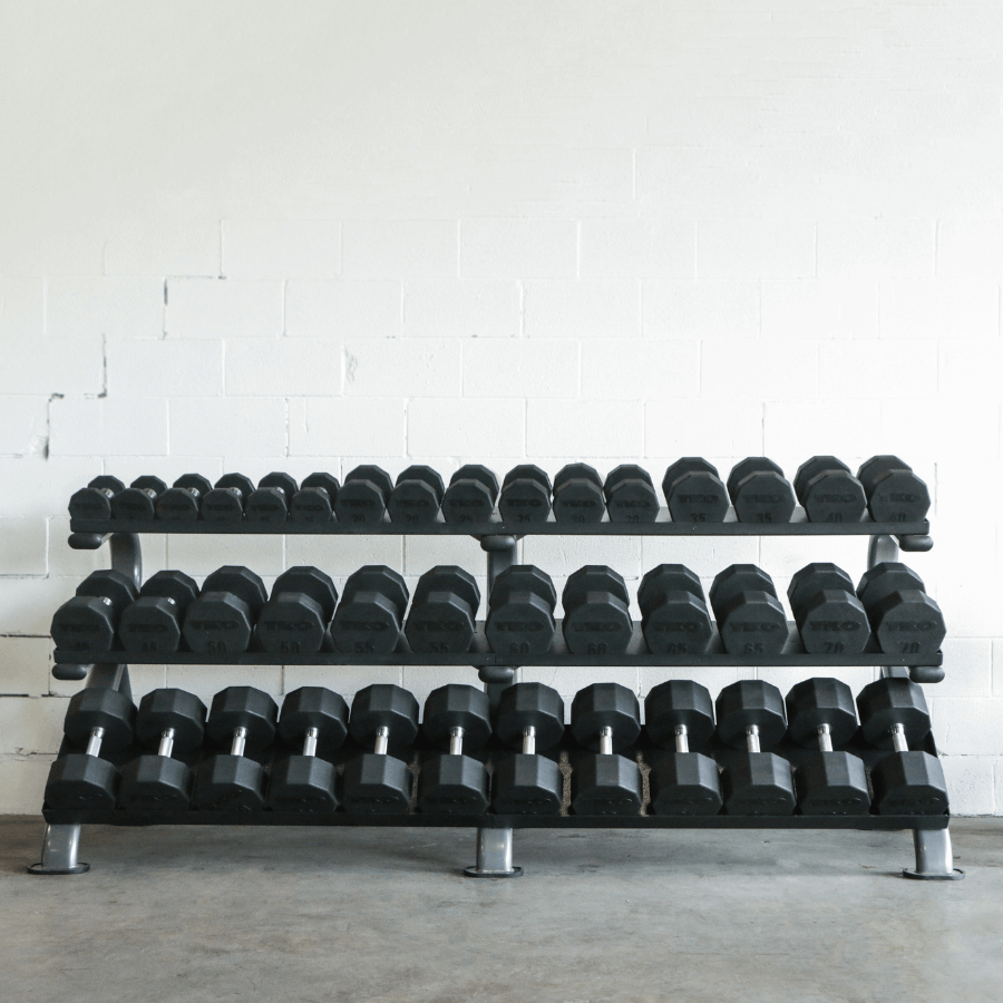 TKO 3-Tier Mega Rack 5-100 with weights