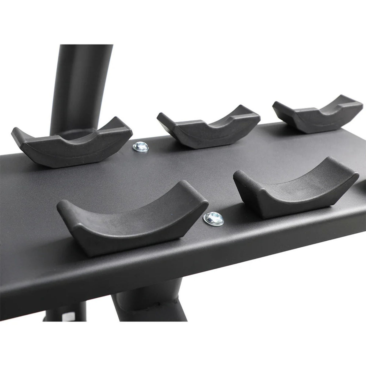 TKO 15pr. Dumbbell Rack With Saddles 7052B-BK Shelf View