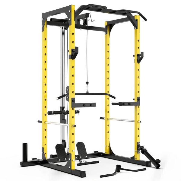 Synergee Power Rack With Pulley System in Yellow