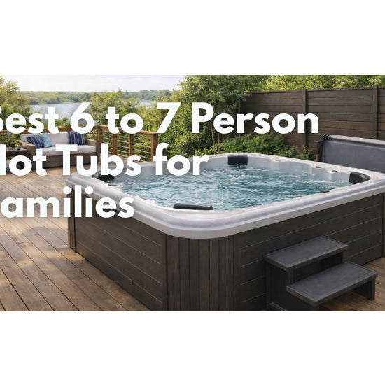 Best 6 to 7 Person Hot Tubs for Families and Entertaining with spa on home wooden patio