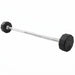 Barbell with TKO weight plates on a white background