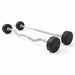 Pair of hex barbell weights on a white background