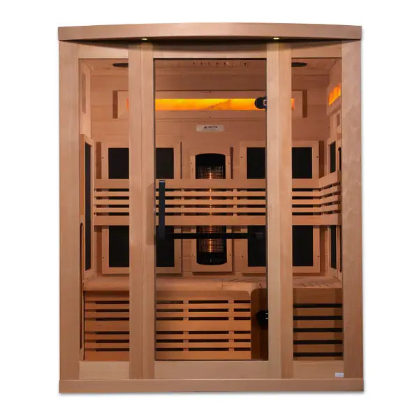 3-Person Full Spectrum PureTech™ Near Zero EMF FAR Infrared Sauna 8 heaters