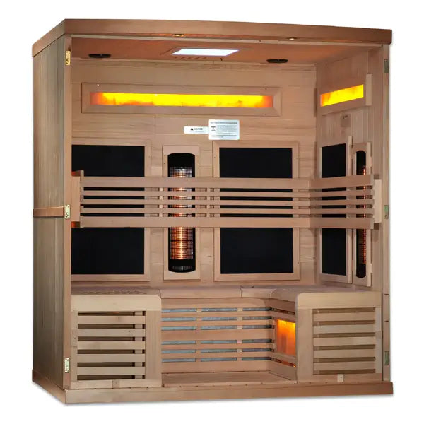 6-Person Full Spectrum PureTech™ Near Zero EMF FAR Infrared Sauna 9 Heaters