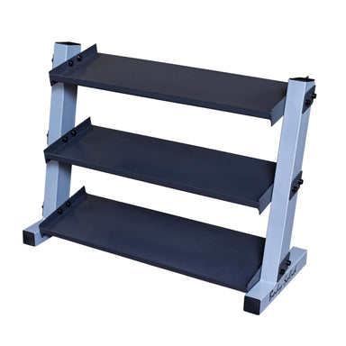 BODY-SOLID 3 TIER HORIZONTAL 34" VINYL OR NEOPRENE DUMBELL RACK GDR34