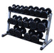 BODY-SOLID 3 TIER HORIZONTAL 48" DUMBELL RACK GDR48 DUMBBELLS 5 - 55 LBS