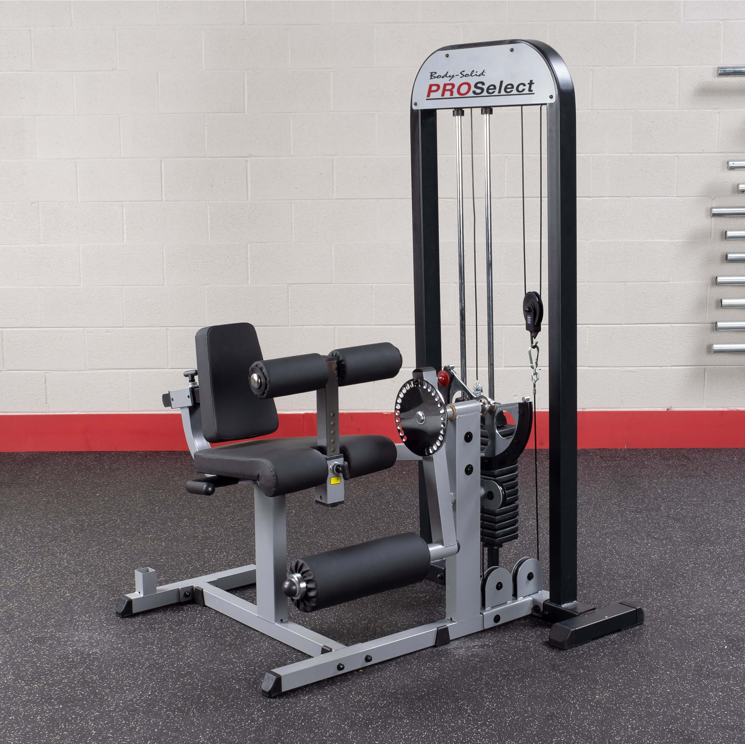 BODY-SOLID PRO SELECT LEG EXTENSION / CURL STATION, 210LB STACK  3