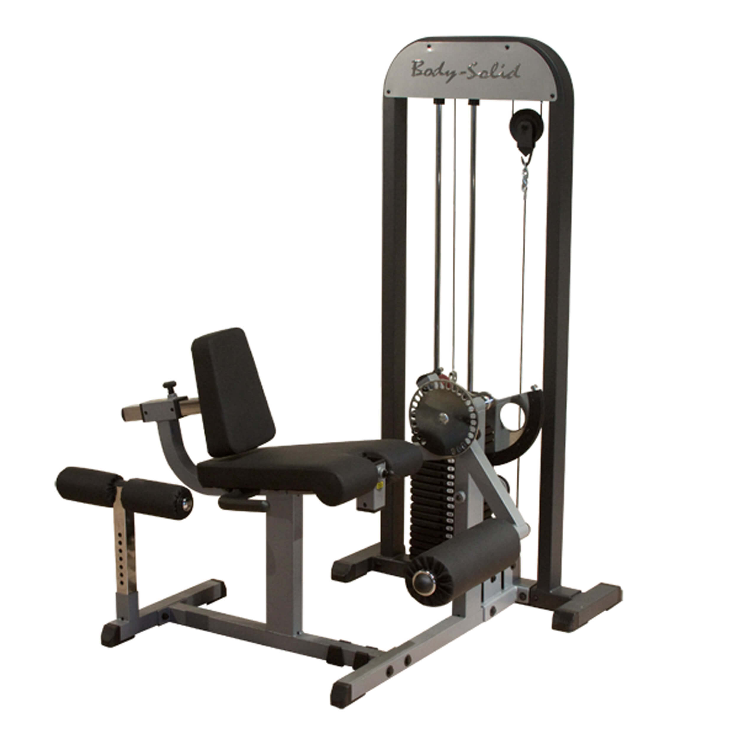 BODY-SOLID PRO SELECT LEG EXTENSION / CURL STATION, 210LB STACK HERO