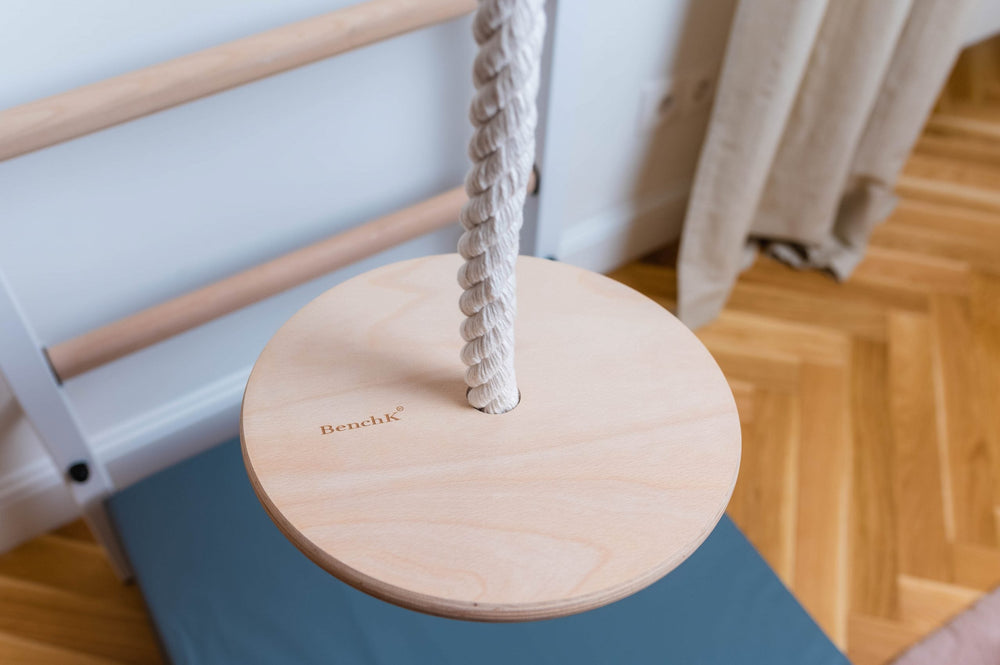 BenchK Wall Bar with Pull-Up Bar 221W + A204 rope swing