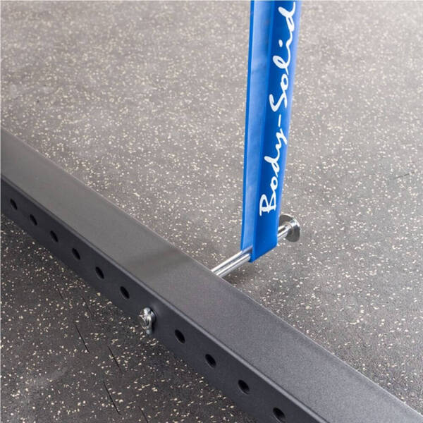 Rubber Pegs on a Body-Solid SPR500 Commercial Performance Half Rack Package