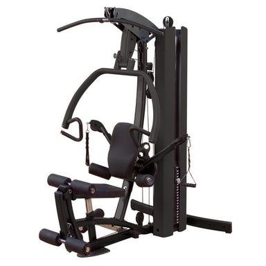 Body-Solid Fusion 500 F500 personal trainer home gym with black frame, functional arms, press station, and single weight stack