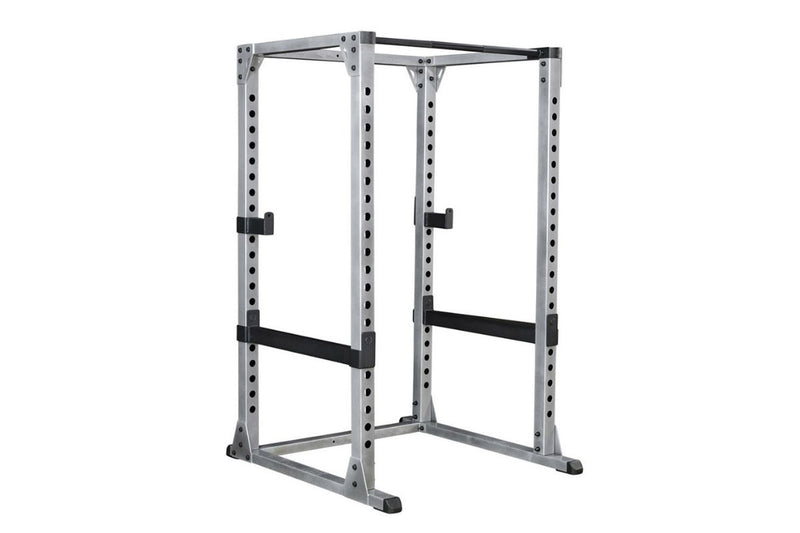 A Body-Solid GPR378 Power Rackwith black safety bars and rubber feet, shown on a plain white background.