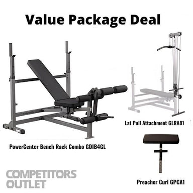 Body-Solid Powercenter Combo Bench Lat Package GDIB46LP4