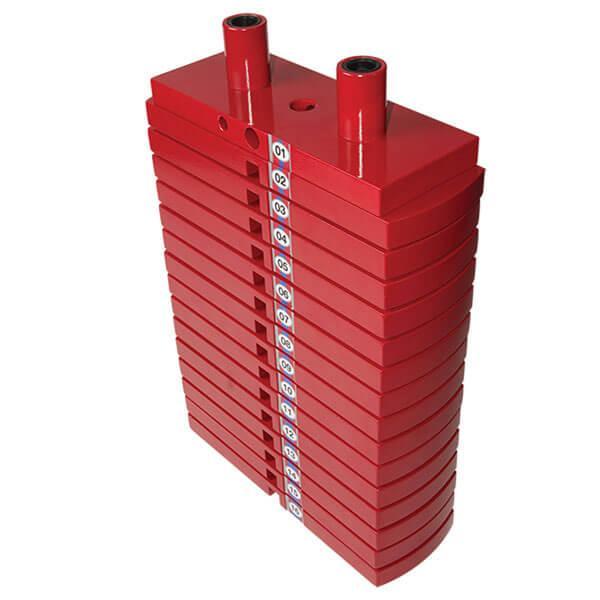Upgrade Weight Stacks with Body-Solid Red Steel Plates — Competitors Outlet