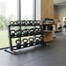 Body-Solid Pro ClubLine
SRK200 Kettlebell Rack with kettlebells in a gym setting