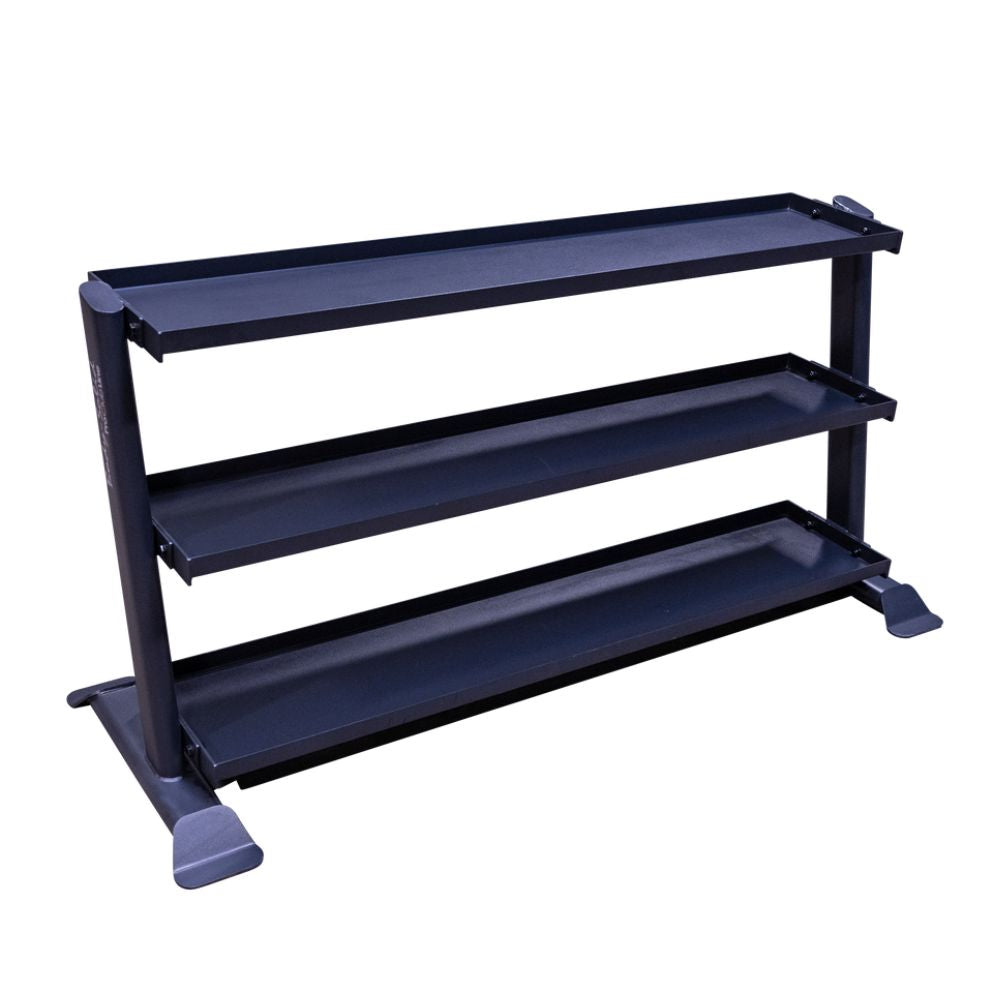 Body-Solid Pro ClubLine
SRK200 Kettlebell Rack Three-tier metal shelf on a white background
