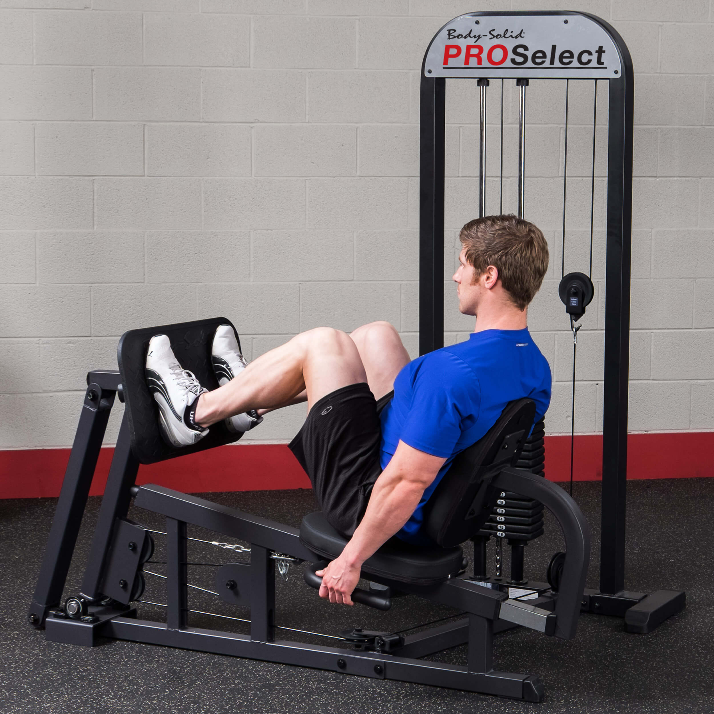 Body-Solid Pro Select Leg Press, 210lb Stack  Covered Press Plates