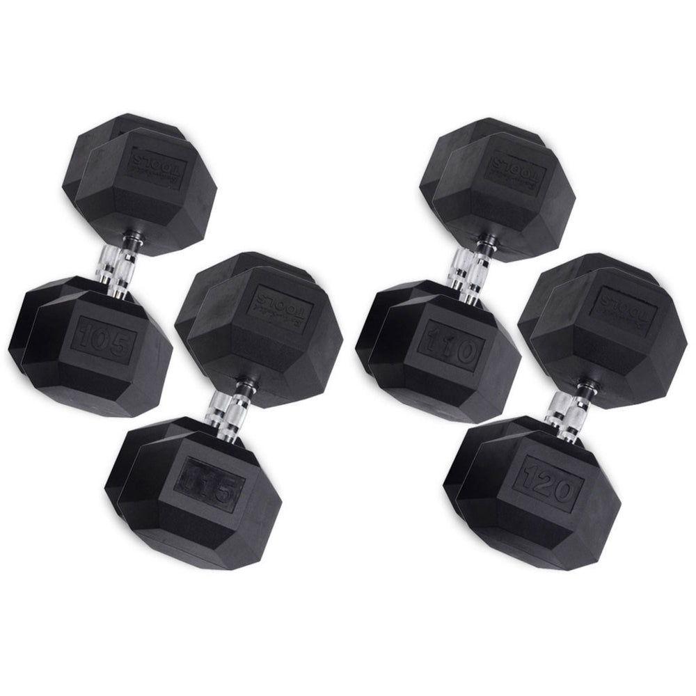 Body-Solid 105-120 lb. Rubber Hex Dumbbell Set SDRSHEAVY