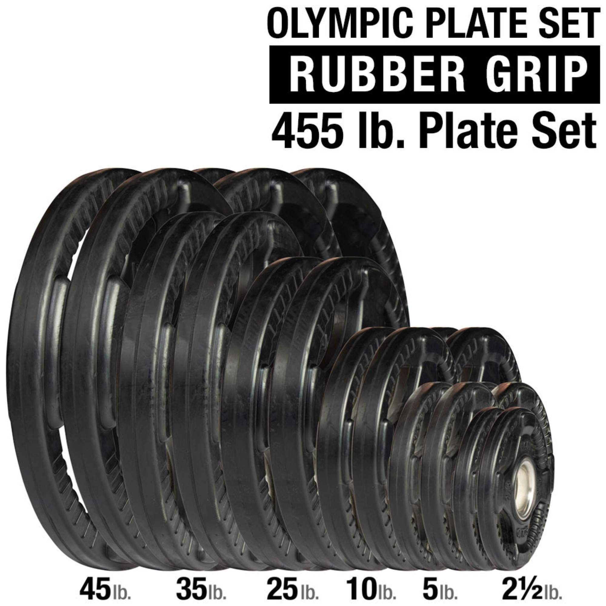 Body-Solid 455 lb. Set of Rubber Grip Plates ORST455-SP