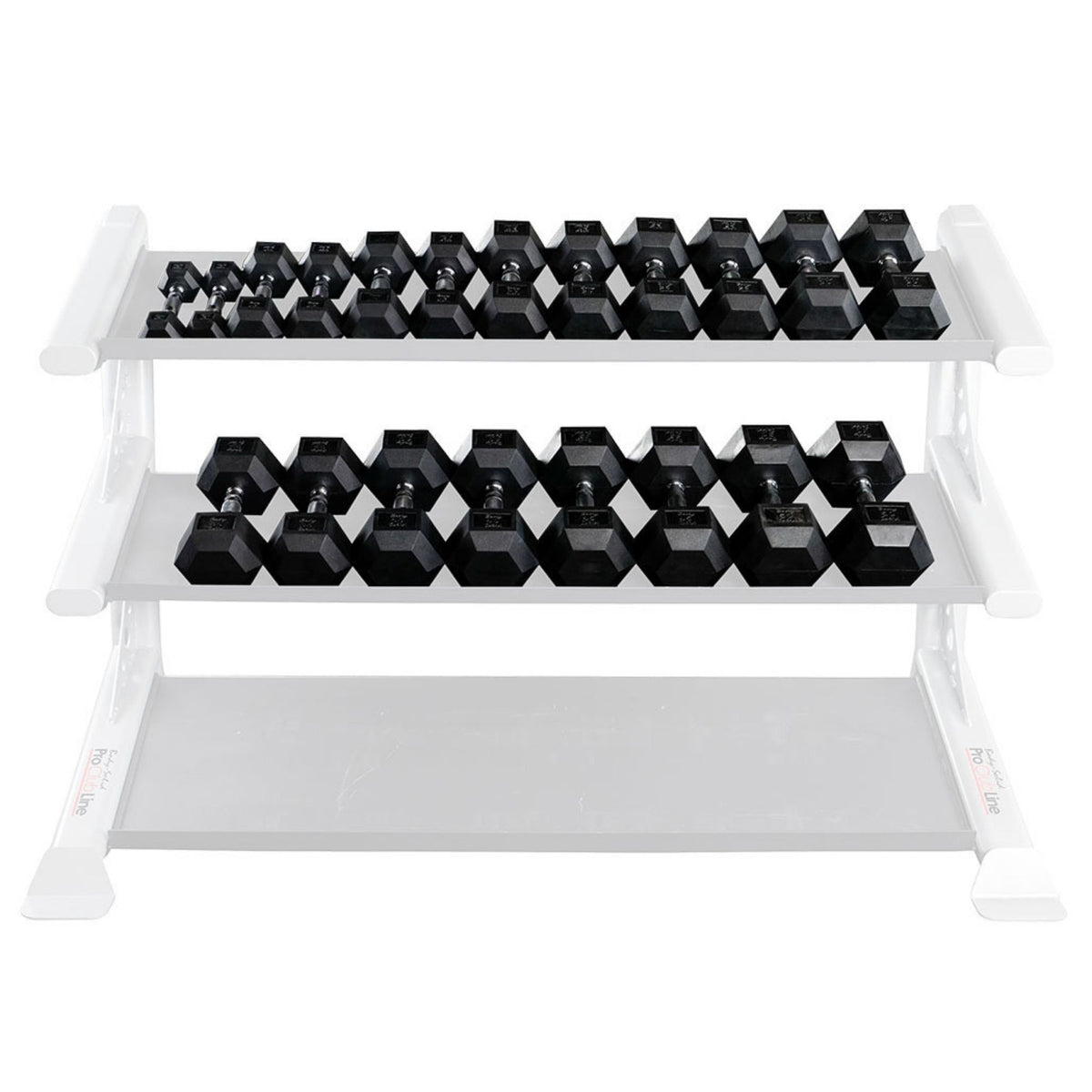 Body-Solid 5-50 lb. Rubber Hex Dumbbell Set SDRS550