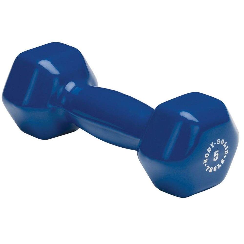 Body-Solid Commercial Vinyl Dumbbell Package GDR500 Dumbbell Blue