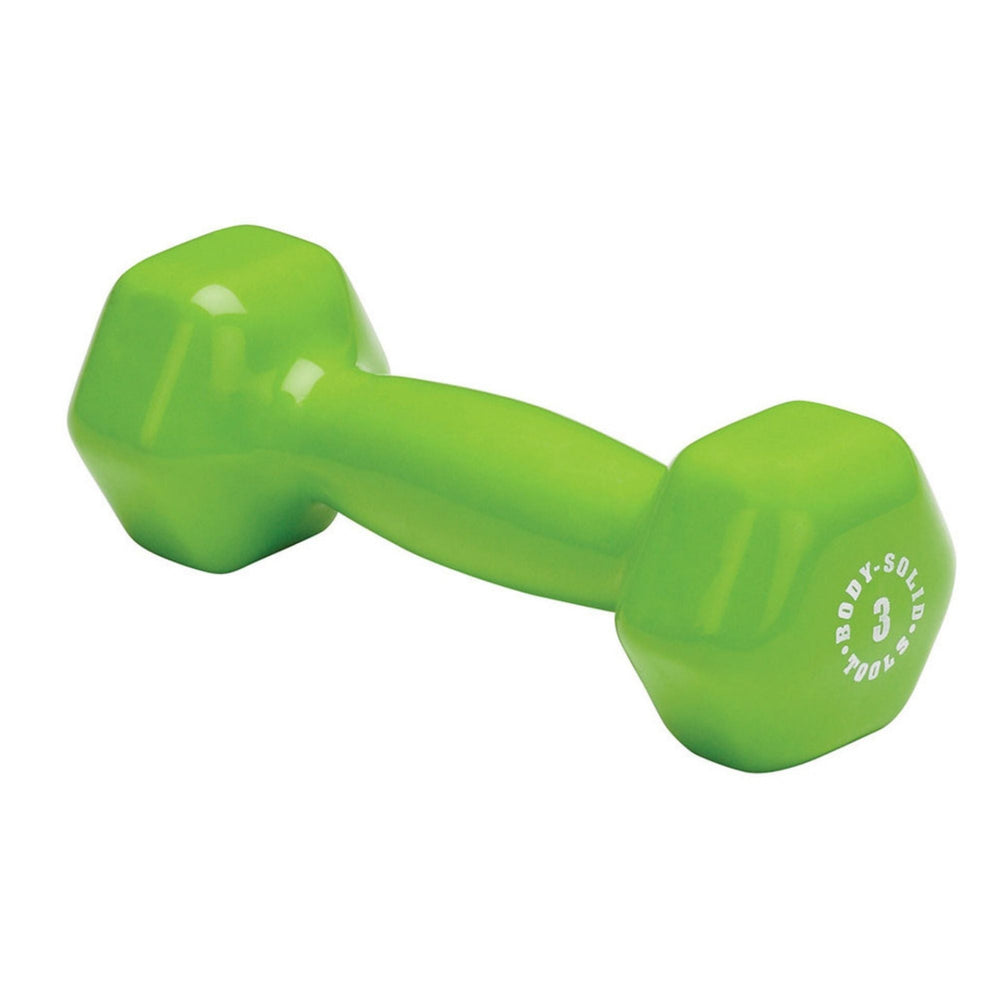 Body-Solid Commercial Vinyl Dumbbell Package GDR500 Dumbbell Green