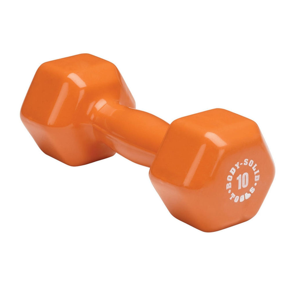 Body-Solid Commercial Vinyl Dumbbell Package GDR500 Dumbbell Orange